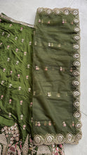 Mehendi green chinon embroidered Lehenga
