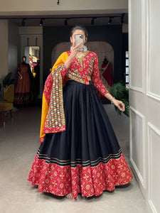 Fusion of colours - pure cotton readymade chaniya choli