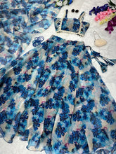 Carnation blue readymade Lehenga