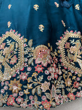 Teal Georgette sequins lehenga