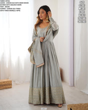 Chinon silk gown readymade