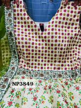 Ivory and lime green silk gown