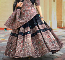 Black mirror work embroidered Chaniya Choli