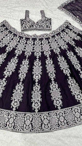 Deep violet dreams Lehenga