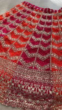 Orange and pink diamond Lehenga