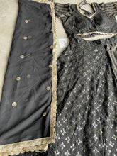 Black fusion Bollywood georgette readymade Lehenga