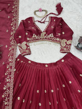 Deep red jimmy choo lehenga (skirt stitched)