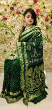 Art silk bandhej saree with kamal Pallu