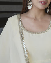 Simple white anarkali gown