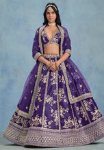 Purple art silk Lehenga