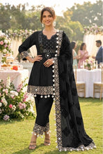 Mirror collection - black silk anarkali suit