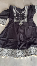 Mirror collection - black silk anarkali suit