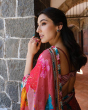 Sara Ali Khan inspired pink organza saree