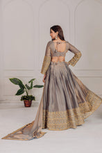 Metallic lilac and antique gold undertone
