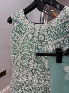 Mint green anarkali