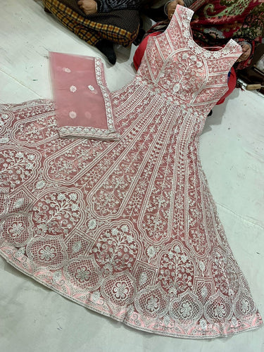 Baby pink anarkali