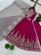 Rani pink party wear look gown