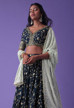 Karla collection - navy blue Georgette Lehenga
