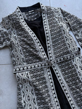 Black gown with jacket and belt