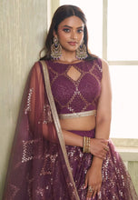 Wine sequins Lehenga