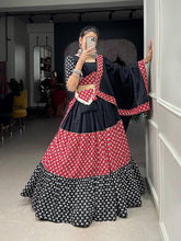 Multiple printed fabric pure cotton readymade Lehenga