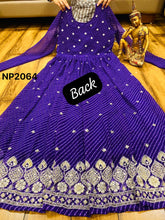 Niks collection - purple bandhani anarkali