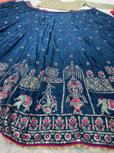 Navy blue elephant Lehenga