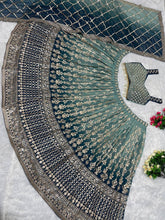 Sea green ombre effect Lehenga