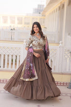 Beige flaired Lehenga and stylish