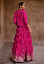 Janisha readymade - hot pink Indo western style Lehenga