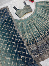 Sea green ombre effect Lehenga