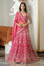 Rani pink satin Lehenga