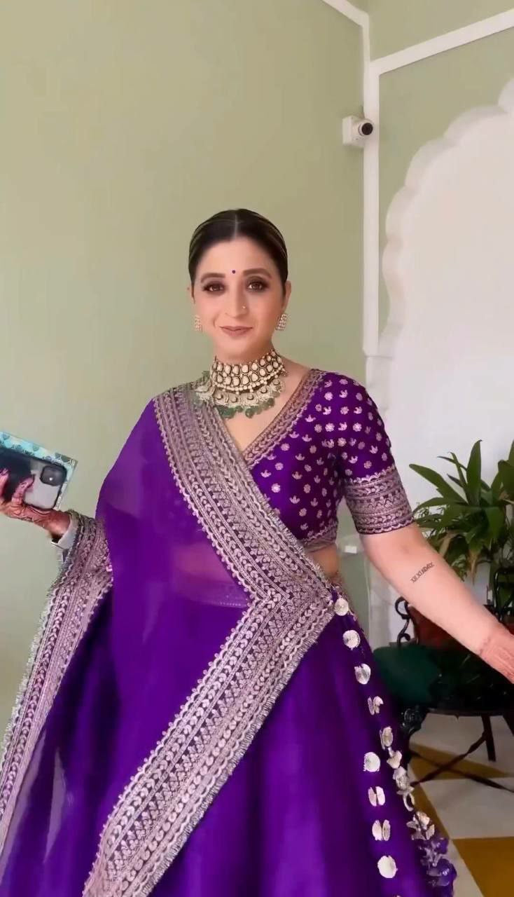 The perfect purple - simple and elegant lehenga