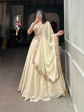 Off white embroidered Lehenga