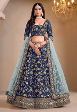 Blue art silk Lehenga