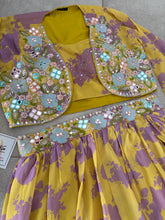 Boutique collection - indo western yellow and lavender short jacket style