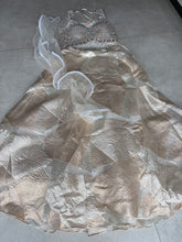 White gold tissue lehenga