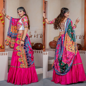 Three Tal traditional Lehenga Choli in pink (kids & men matching available)