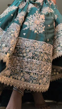 Emerald green and gold motifs lehenga