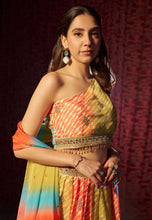 Yellow organza lehenga