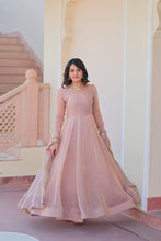 Nude chiffon gown readymade