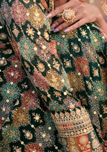 Janisha readymade green multicolour partywear anarkali