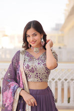 Lavender flaired Lehenga and stylish
