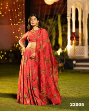 Printed chinon Lehenga readymade (plus sizes too)