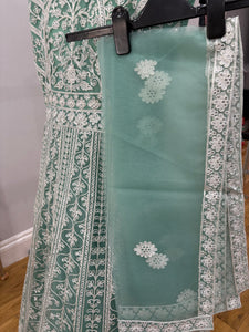 Mint green anarkali