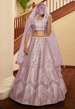 Dusty pink diamond silk Lehenga