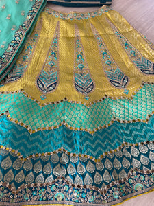 Serenity vol 4 - Light green jacquard silk Lehenga