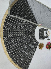 Black chine sequins Lehenga