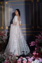 White lehenga with silver embroidery