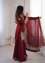 Maroon fendi silk palazzo